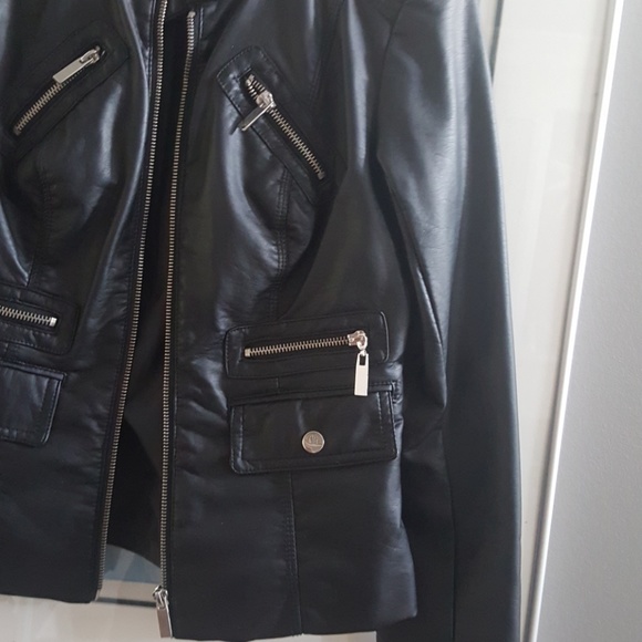 NWOT New York & Company Vegan Leather Moto Jacket - Picture 3 of 4